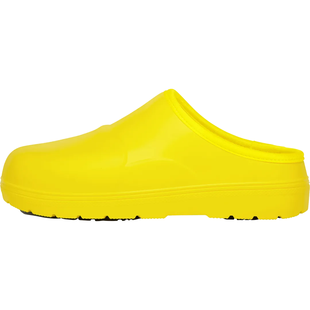 Side View of Fubuki Nozawa Outdoor Slipper in Yellow – Stylish and Functional Slip-on Footwear